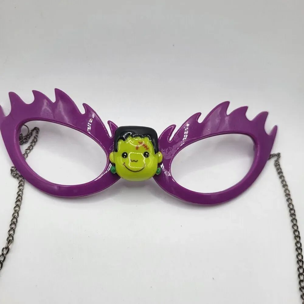Frankenstein Witch Chain Frame glasses no lenses - Handmade